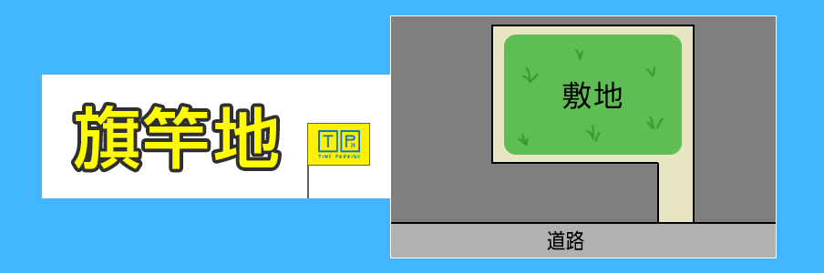 旗竿地（はたざおち）のイラスト