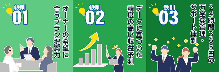 信頼できるパートナー運営会社の選び方3つの鉄則を表すイラスト画像