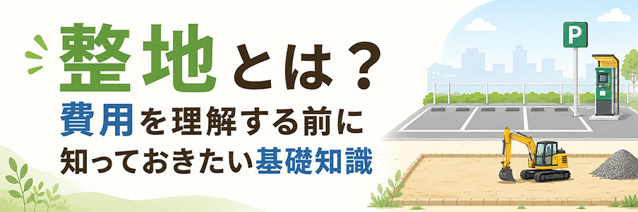 整地とは?費用を理解する前に知っておきたい基礎知識を表すイラスト画像