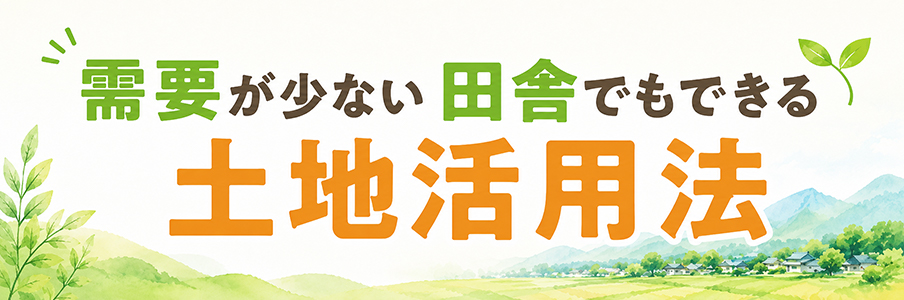 需要が少ない田舎でもできる土地活用法を表す画像