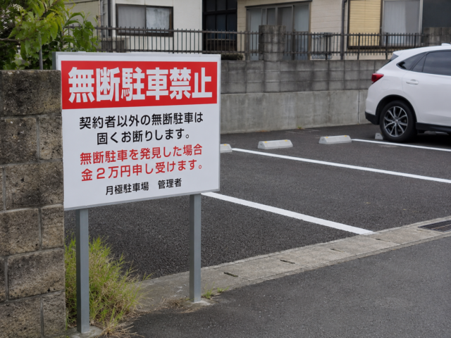 【テンプレ付き】無断駐車の張り紙例文｜法的な注意点も解説
