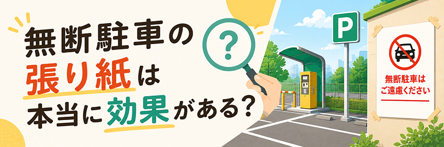 無断駐車の張り紙は本当に効果がある？を表す画像