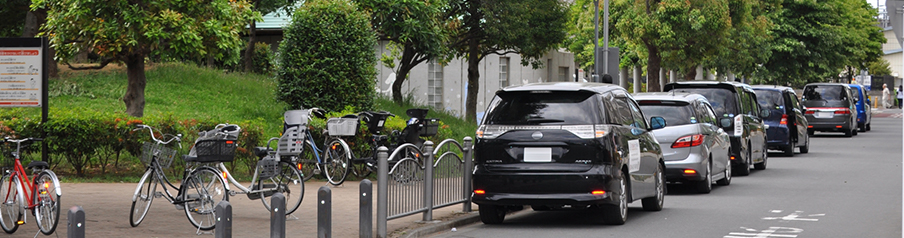 路上駐車が多く、駐車場が不足しているエリアを狙うを表す画像